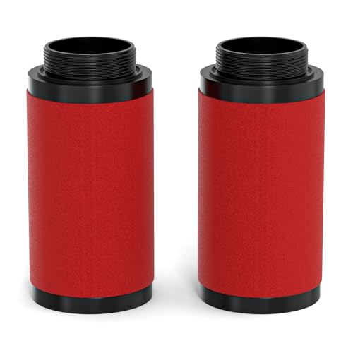 MEANLIN 0.01 Micron Red Filter Replacement Cartridge Kit, 1.46" x 2.95" Sediment Water Filter for Use Industrial 3 and 4 Stage Filters, 2PCS - color: Red