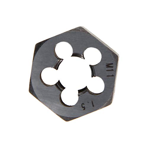 Utoolmart Hex Rethreading Die, M11 x 1.5 Pitch, Carbon Steel Thread Die, Hex Rethreading Die Machine Thread Die, Hexagon Taper Pipe Die, 1 Pcs - size: M11×1.5 Standard Teeth