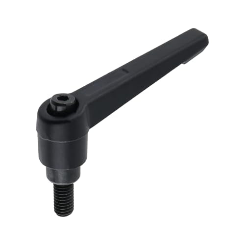 Clamping Lever Handles M6 x 12mm Push Button Ratchet Lever Male Threaded Stud Adjustable Handles Hand Knobs Rotating Screw Handles Bolts with Locking Lever -6pcs - size: M6 x 12mm