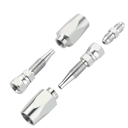2PCS 1/4'' Reusable Hydraulic Hose Repair Fittings for Size #04 Single Wire Hose - size: 1/4''