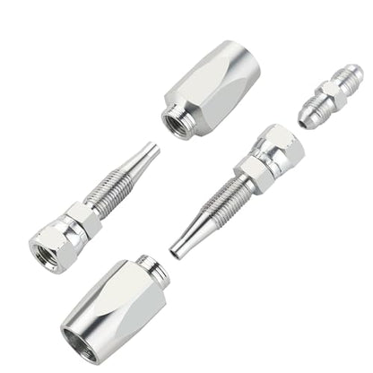 2PCS 1/4'' Reusable Hydraulic Hose Repair Fittings for Size #04 Single Wire Hose - size: 1/4''