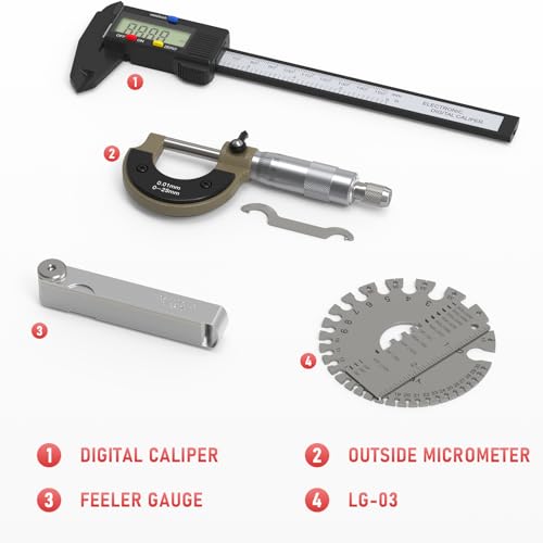 YESWELDER Welding Measurement Toolkit, 4PCS Stainless Steel