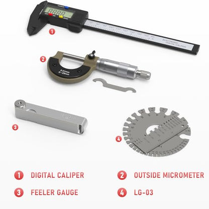 YESWELDER Welding Measurement Toolkit, 4PCS Stainless Steel