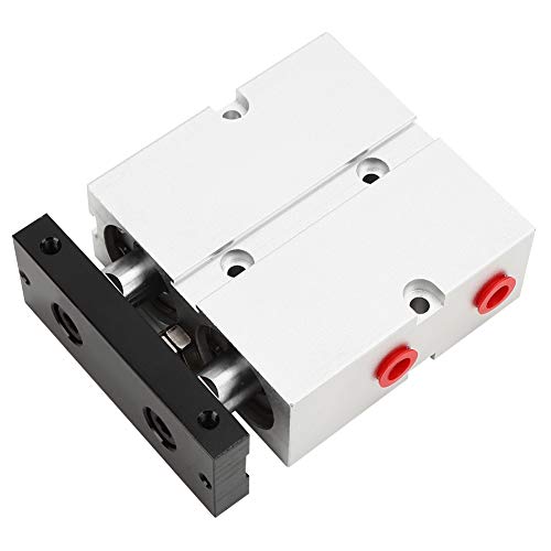 Air Cylinder TN25 Dual Shaft Rod Double Acting Pneumatic Air Cylinder Bore 25mm/1in 0.1-0.9MPa Maximum Stroke 200mm(20mm) - size: 20mm