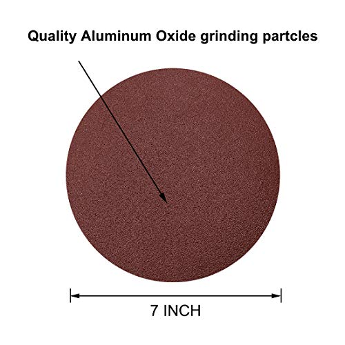 Biaungdo 7-Inch Sandpapers Sand Discs, 80 Grit, 30 Pcs - style: 30 Pcs 7 Inch 80 Grit