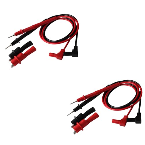 2PCS Multimeter Leads Digital Multimeter Test Leads Kit, 1000V 10A Crocodile Clip (2)