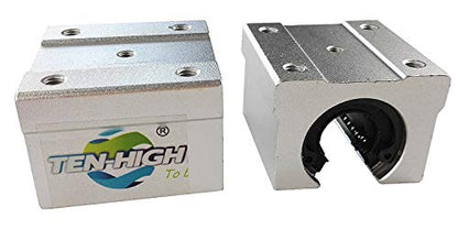TEN-HIGH SBR20 250mm Linear Guide Rail Linear Motion Slide Rails, for CNC Machine and 3D Printer, 1pcs Rail + 2pcs SBR20UU Blocks Bearing - size: 250, style: SBR20