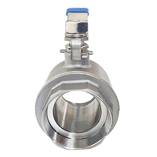 2-1/2" Full Port Ball Valves 316 Stainless Steel NPT Female Thread Ball Valve for Water, Oil, and Gas - size: 2-1/2 Inch