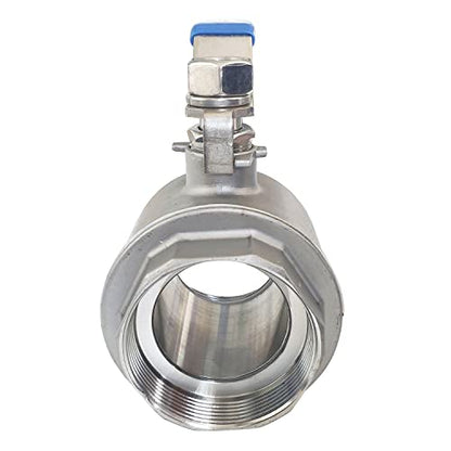 2-1/2" Full Port Ball Valves 316 Stainless Steel NPT Female Thread Ball Valve for Water, Oil, and Gas - size: 2-1/2 Inch