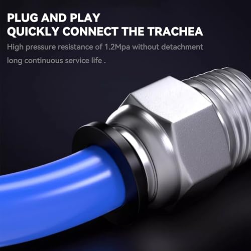Pneumatic Black Push Connect Fittings 1/4 Inch Tube OD x 1/4 Inch NPT Air Push Connect Tools Pneumatic Hose Fittings(Pack of 10) - size: 1/4"OD x 1/4"NPT