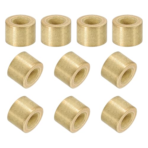 uxcell 20Pcs Sleeve Bearings, 4mm Bore x 8mm OD x 6mm Length, Self-Lubricating Sintered Bronze Bushings - size: 4mm Bore x 8mm OD x 6mm Length