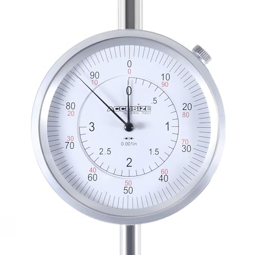 Accusize AGD 2 Dial Indicator, 0-3in x 0.001in, P900-S104 - size: 0-3" x 0.001"