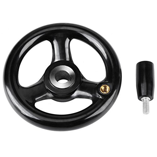 4-inch Diameter Round Handwheel Folding Disassemble Wheel Metal Hand Wheel with Plastic Handle for Lathe Milling Machine