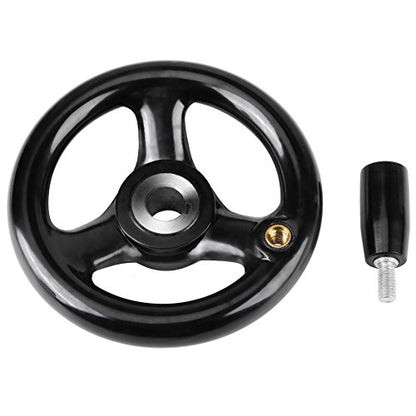 4-inch Diameter Round Handwheel Folding Disassemble Wheel Metal Hand Wheel with Plastic Handle for Lathe Milling Machine