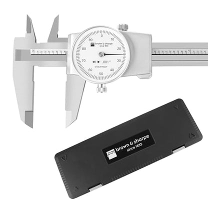 Brown & Sharpe 8-Inch Dial Caliper–Precision Stainless Steel Measuring Tool - size: 8 Inch