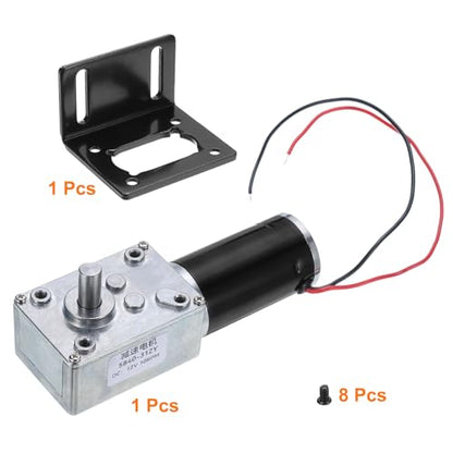 MECCANIXITY High Torque Turbine Worm Geared Motor DC 12V 8mm 10RPM - style: 10 RPM