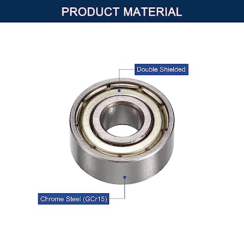 R188ZZ Deep Groove Ball Bearings, ID 1/4" x OD 1/2" x Width 3/16" Miniature Bearings, Double Metal Shielded Ball Bearing Chrome Steel Z2 Lever 20pcs