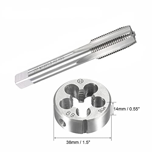 16mm x 1.5 HSS Metric Tap and Die Set Right Hand Thread,Tapping DIY Tool 3pcs (M16 x 1.5mm) - size: M16 x 1.5mm