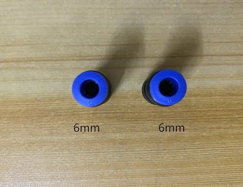 6mm OD Pneumatic quick Connector Push to Connect fittings Straight Union/Coupler (Pack of 20) - size: 0.236", style: Straight Union