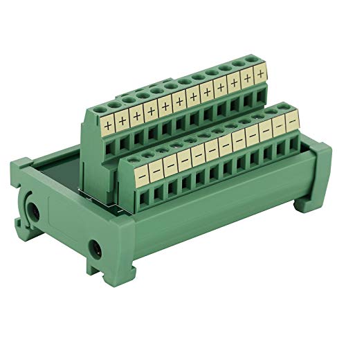 2 in 12 Out 25A DIN Rail Terminal Blocks Distribution Breakout - style: 2 IN 12 OUT