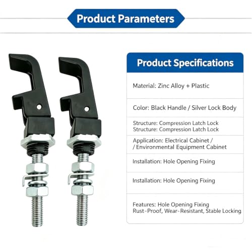 L-Shaped Handle Pull-Type Latch – for Distribution cabinets, Sheet Metal cabinets, enclosures and Industrial cabinets