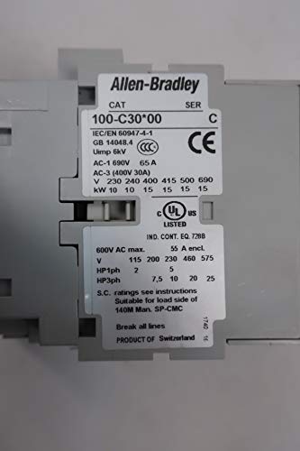 ALLEN BRADLEY 100-C30D10 Series C CONTACTOR