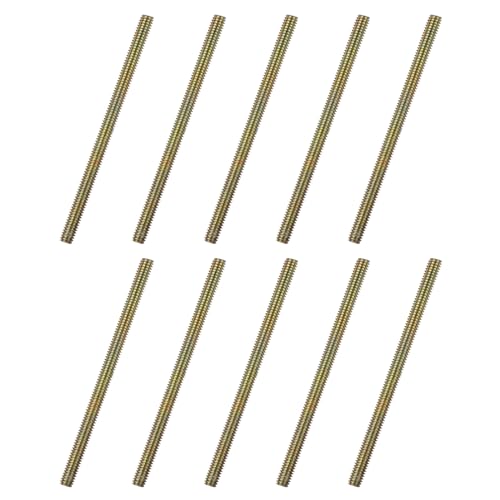 uxcell 12pcs Fully Threaded Rods 5/16x5 All Thread Studs Long Threaded Screw Carbon Steel for Furniture Garden Railing Mounting Assembly Fastening Frame Connection Colorful Zinc - size: 5/16x5"