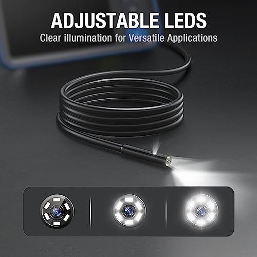 Dual Lens Endoscope with Light, Teslong MS450 Automotive Mechanic Borescope - size: 16.5FT