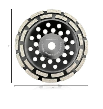SHDIATOOL 7-Inch Diamond Concrete Grinding Cup Wheel for Angle Grinder - size: 7 Inch, style: Double Rows