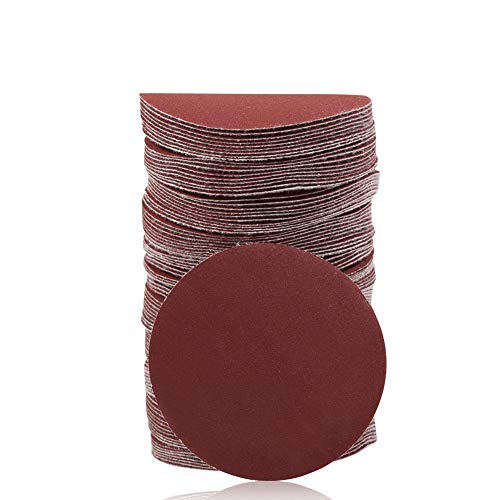SPEEDWOX 100PCS 3" 320 Grit Sanding Discs, Hook and Loop No Hole Sandpaper - style: 320-Grit