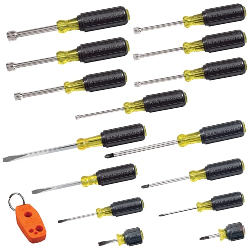Klein Tools 80021 16-Piece Screwdriver Set with Magnetizer and Klein Tools 85617 8-Piece Precision Screwdriver Set