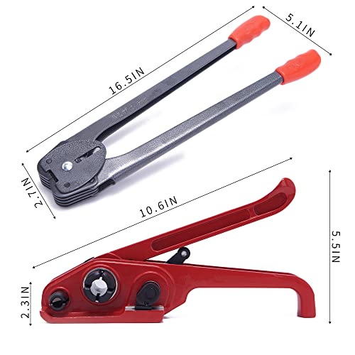 Banding Strapping Kit -Tensioner Sealer 3500ft Poly Strap 200 Seals - color: 5kg kit(blue)