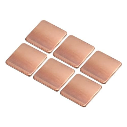 MECCANIXITY Heatsink Copper Pad Shim 20mm x 20mm x 1.5mm Thermal Conductive Heat Sink for Electronic Chip Cooling Pack of 6 - size: 20mm x 20mm x 1.5mm