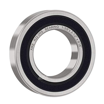 XIKE R22-2RS Sealed Deep Groove Ball Bearings, 17.463x38.1x9.525 mm, 10-Pack - size: R22-2RS - 17.463x38.1x9.525 mm