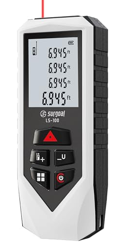 Laser Distance Measure Backlit LCD Measuring Tool 328FT - color: 328ft