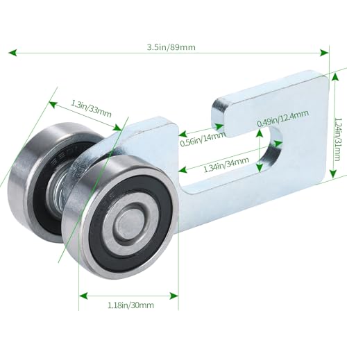 2-Wheel Trolley Assembly Rollers.Strut Channel Rollers Trolley.for use with 1-5/8" Wide and All 1-5/8" or Taller Strut Channel.(6)