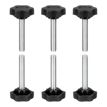 HARFINGTON 6Pcs Star Knob Handle M8 x 45mm Male Thread Metric Carbon Steel - size: M8 x 45mm