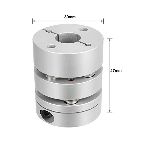 uxcell 14mmx14mm Clamp Tight Motor Shaft 2 Diaphragm Coupling Coupler - size: 14-14mm