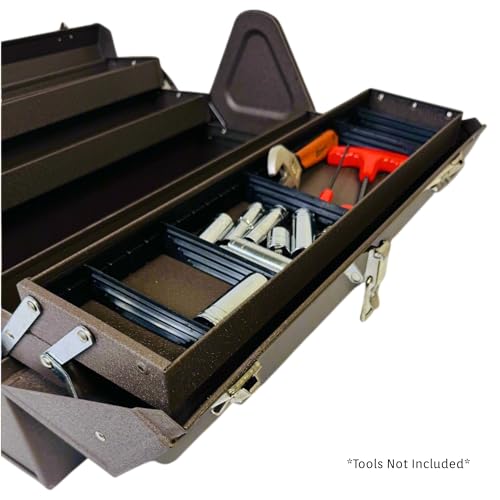 Homak Industrial 22-Inch Cantilever Steel Toolbox, Brown Winkle Powder Coat, BW00210220 - size: 22-Inch