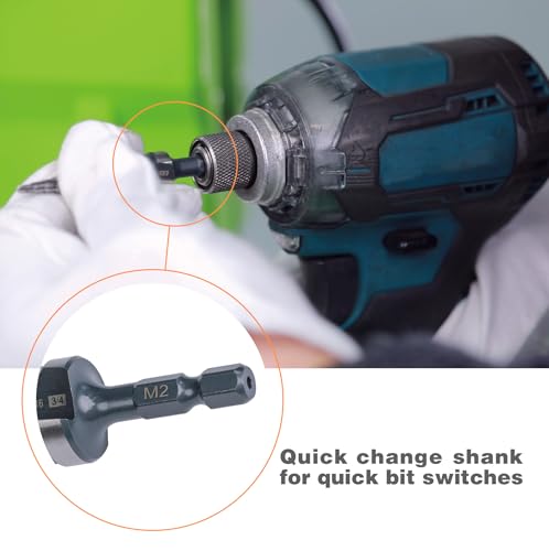 1/2" 1/2" 7/8" Quick Change M2 Step Drill Unibit Set - size: Set (1/2", 1/2" & 7/8")