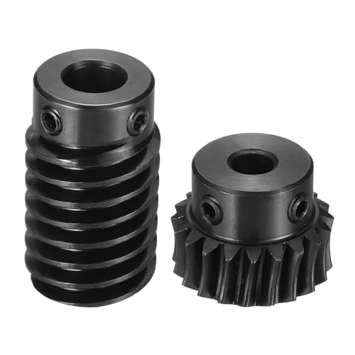uxcell Worm Gear Set 1 Mod 20T 1:20 Reduction Rate,Gear 6mm,Rod 8mm Bore - size: Gear 6mm, Rod 8mm Bore