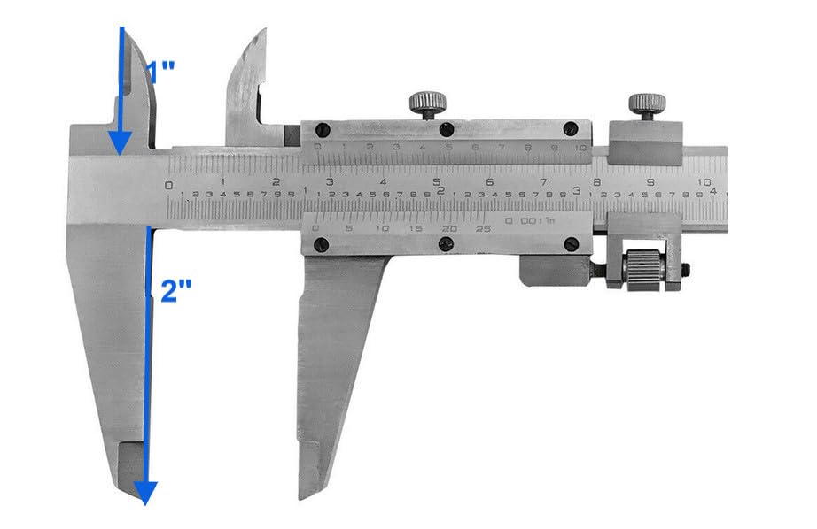 8 Inch Hardened and Ground Stainless Steel Precision Vernier Caliper 4 Way