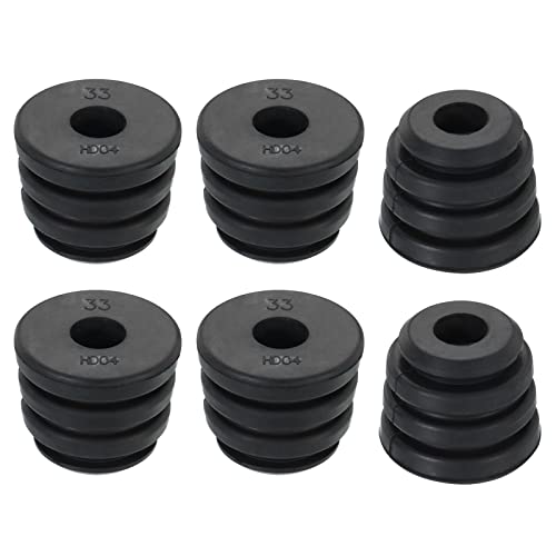 PATIKIL 1.2"x1" Refrigeration Compressor Rubber Mounting Feet, 6 Pack Foot Mount Anti Vibration Pad Replacement for Air Conditioner Refrigerator Electric Motor, Black - size: 1.2" x 1"