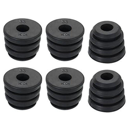 PATIKIL 1.2"x1" Refrigeration Compressor Rubber Mounting Feet, 6 Pack Foot Mount Anti Vibration Pad Replacement for Air Conditioner Refrigerator Electric Motor, Black - size: 1.2" x 1"