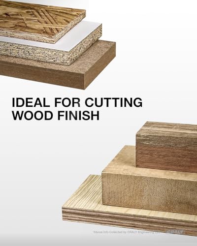 CRALY 10 Inch 24&60 Teeth General Purpose/Fine Finish Wood Cutting Circular Saw Blade, 5/8 Inch Arbor, for Table Saw & Miter Saw, Carbide Tipped, Thin Kerf, for Cutting Plywood, MDF, OSB, Laminated - size: 10'', 5/8'' arbor, 24&60T