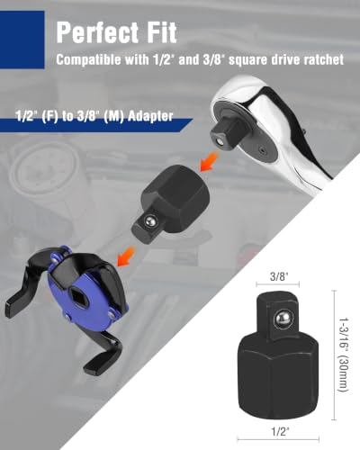 WORKPRO 2-Piece Oil Filter Wrench Set, Oil Change Tools Kit for Car - color: Blue