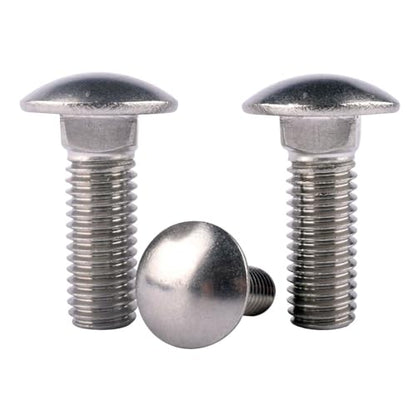5/16-18 x 1-1/2" Carriage Bolts Screws, Round Head Square Neck, 304 Stainless Steel 18-8, UNC Coarse Fully Thread, Quantity 10Pcs - size: 5/16-18 x 1-1/2" (10 Pcs)