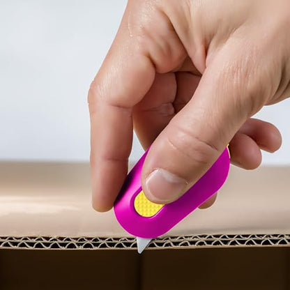 Slice Mini Box Cutter | Manual Retracting | Safe Ceramic Box Cutter Lasting 11x Longer than Metal | Box Opener | 1 Pack | Fuchsia - color: Fuchsia, size: 1 Pack
