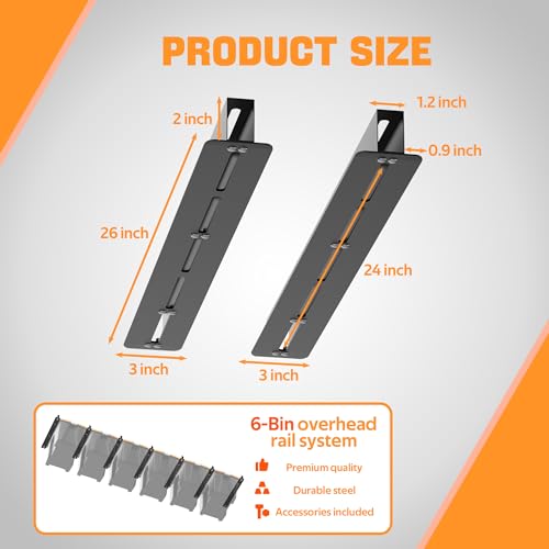 Ultrawall Overhead Garage Storage Rack, Heavy Duty Ceiling Storage Rack - style: For 6 Bins