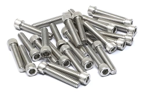 iexcell 25 Pcs 1/4-20 x 1-1/4" Stainless Steel 304 Hex Socket Head Cap Screws Bolts Kit - size: 1/4-20 x 1-1/4" ( Fully Threaded )